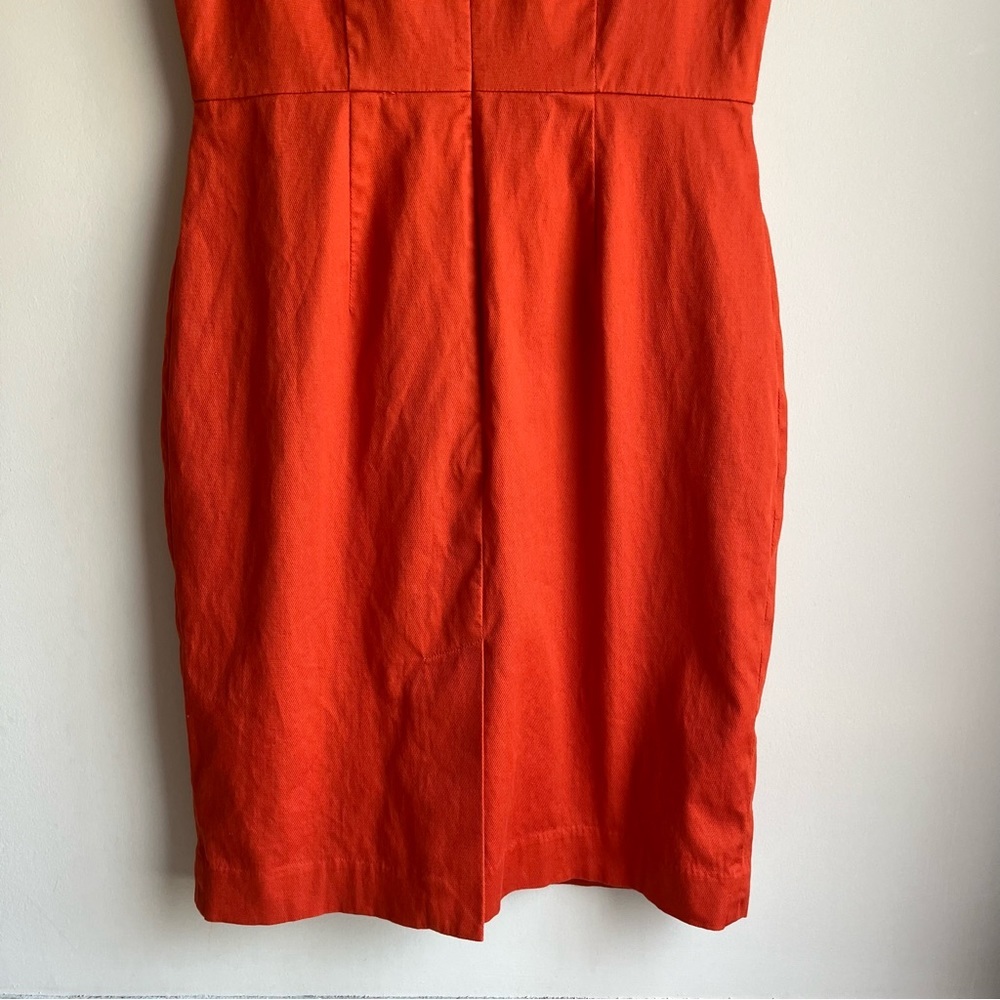 Banana Republic Orange Tailored Dress - Size 8 - Picture 7 of 10